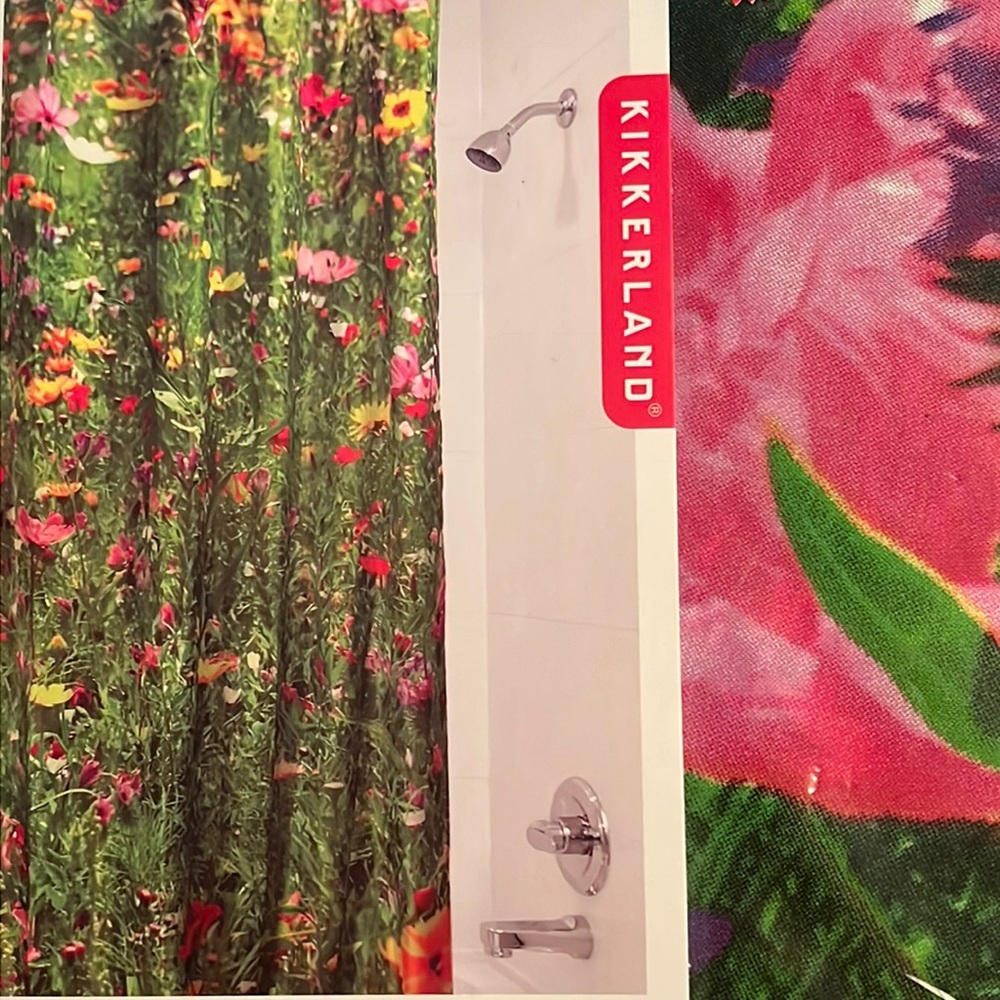Kikkerland flower shower curtain 72” x 72“-NIB/2 available